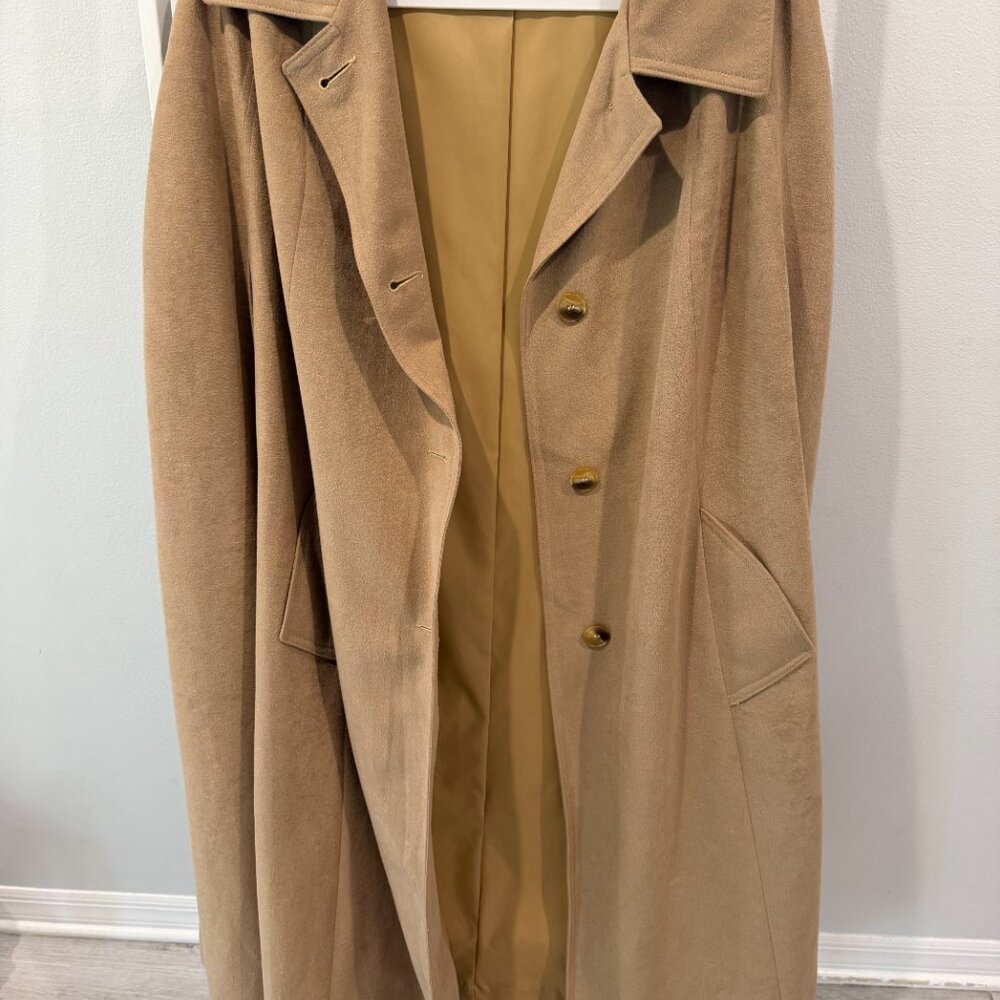 Alorna Tan Retro Button Up Cape Coat - Picture 6 of 8